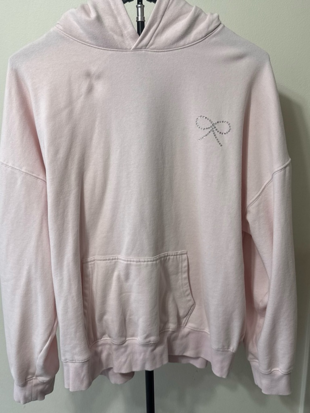 Aeropostale Light Pink Hoodie with Rhinestone Bow-New w/o tags